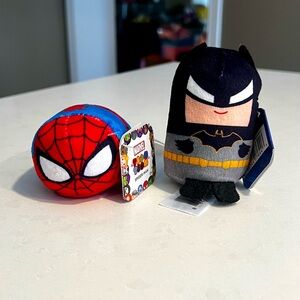 Superhero Batman & Spiderman Plush Toy Set
